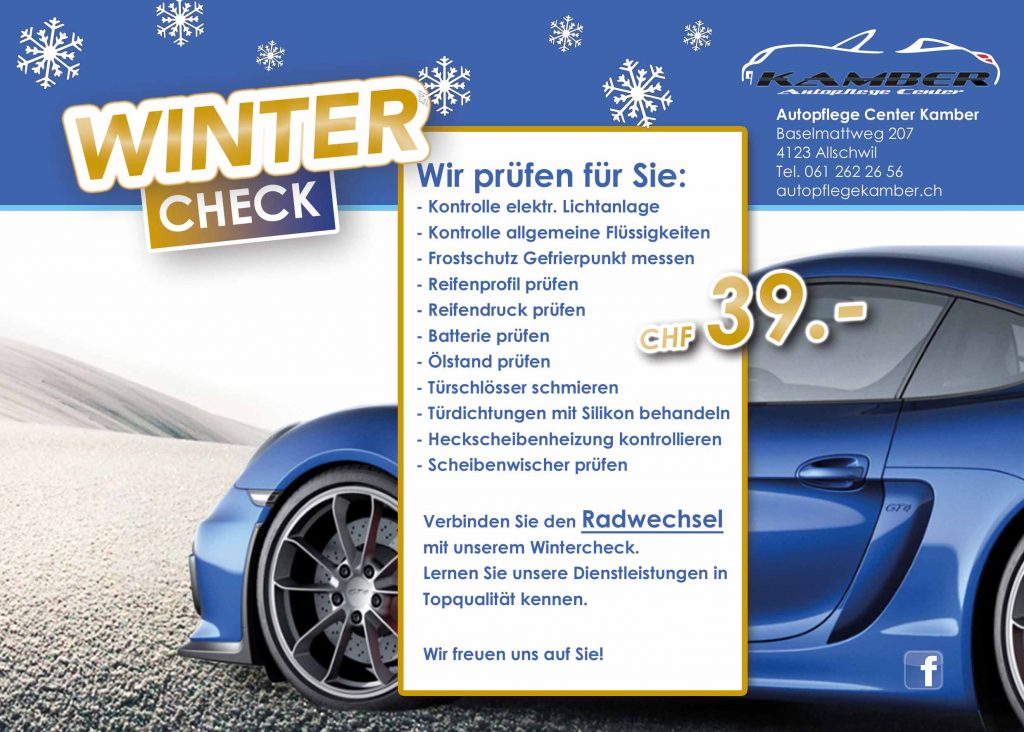 Winter Keramikversieglung Autopflege Autoreinigung Service Kamber